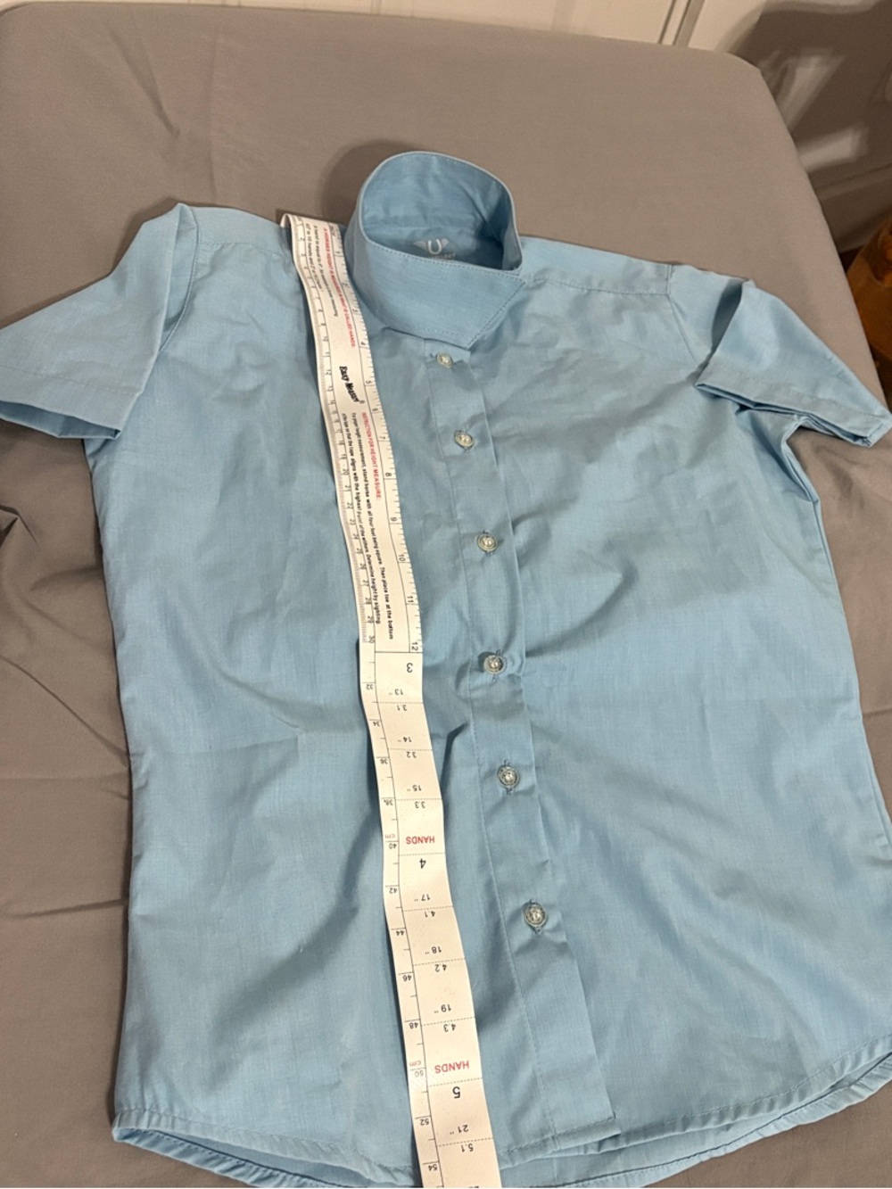 Light Blue Short-Sleeve Button-Down Shirt for Kids